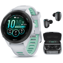 Garmin Forerunner 265S GPS Running Smartwatch AMOLED Training Metrics Recovery Whitestone Neo Tropic Walmart