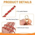 thumbnail image 3 of Uxcell Leather Purse Handle Strap, 12 Inch Chain Strap Replacement DIY Flat Chain Strap, Red, 3 of 6
