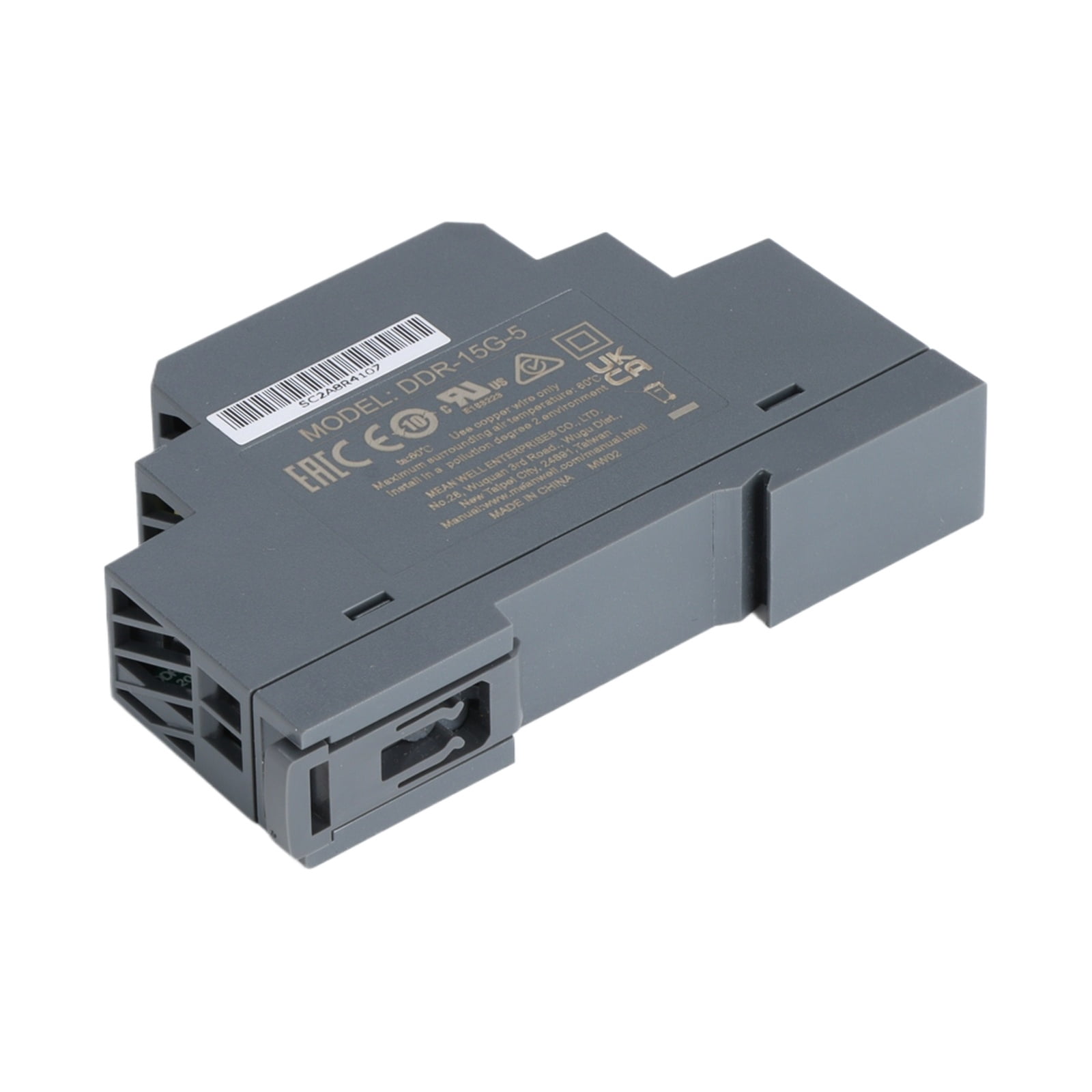 Feedannce 15W DIN Rail Mount DC-DC Converter, 5V 3A Output for Automation MEAN WELL DDR-15G-5