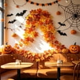 thumbnail image 4 of chaungfeng Artificial Maple Leaf Garland,69" Halloween Thanksgiving Foliage Hanging Vines - Fake Ivy,for Wedding Party Garden,Home,Dining Table Decoration,Wall,Fireplace, 4 of 8