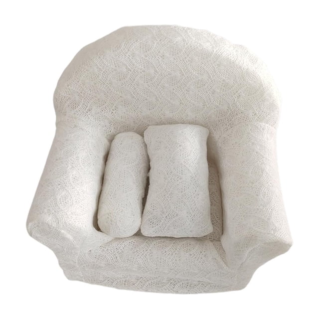 Sofá para fotografía de recién nacidos, accesorios para fotografía de bebés recién nacidos, fondo para disfraz fotográfico Blanco