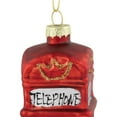 thumbnail image 4 of Northlight 4.5" Red Euro Phone Booth Glass Christmas Ornament, 4 of 5