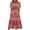 #1 Red, variant on Lolmot Womens Summer Dresses Floral Printed Casual Dress for Women Summer Crewneck Short Sleeve Swing Pleated Midi Dress Beach Party Sundress with Pockets