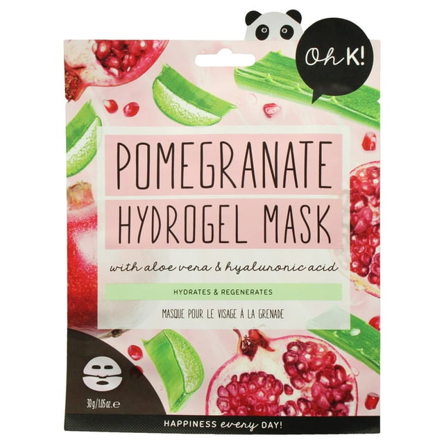 Máscara de sábana Oh K! Hidrogel reafirmante con forma de granada, unisex, 1 unidad