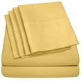 thumbnail image 1 of Juego de sábanas Sweet Home Collection 1500 Supreme Queen Yellow, 1 of 1