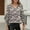 Khaki, variant on Shirts for Women Ruffle Floral Printed 3/4 Sleeved V-Neck Business Work Blouses Spring Summer Trendy Loose Fit Dressy Casual Tops