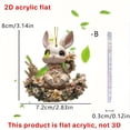thumbnail image 4 of Cute Little Rabbit Acrylic Pendant Car Rearview Mirror Accessories, Backpack Pendant Easter Home Decoration Pendant, 4 of 4