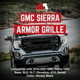 thumbnail image 2 of AMERICAN MODIFIED Grille w/Emblem Base, 19-21 GMC Sierra 1500, Glossy Black, 2 of 8