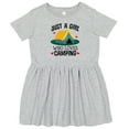 thumbnail image 3 of Inktastic Just a Girl Who Loves Camping Girls Toddler Dress, 3 of 5
