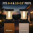 Glass Solar Post Cap Lights, 4 Ambient Lighting Modes, 2 Pack - Walmart.com