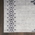 thumbnail image 5 of Nicole Curtis Machine Washable Series 1 Geometric Ivory/Charcoal 5'3" x 7'3" Area Rug, (5x7), 5 of 9