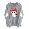 thumbnail image 6 of Cmtiyu Halloween Hoodies for Women, Baggy Ghosts Printing Long Sleeve Drawstring Pullover Sweatshirts, Casual Party Hoodies With Pocket, S-2XL, 6 of 7