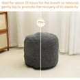 thumbnail image 4 of Pouf Ottoman Stuffed Round Modern Foam Filled Foot Rest Corduroy Poufs for Living Room Chair Decorative 20 X 15 Inches Fluffy Pouf Foot Stool Storage Ottoman, Dark Grey, 4 of 14