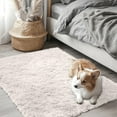 thumbnail image 2 of Buganda Area Rugs for Living Room 2'X3', Soft and Fluffy Shaggy Carpet for Pets, Machine Washable Floor Rugs for Bedroom, Cream, 2 of 8