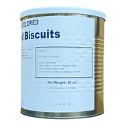 Military Surplus Freeze Dried Emergency Food Baked Biscuits 10-12 Biscuit/ #10 Can - 1 Can
