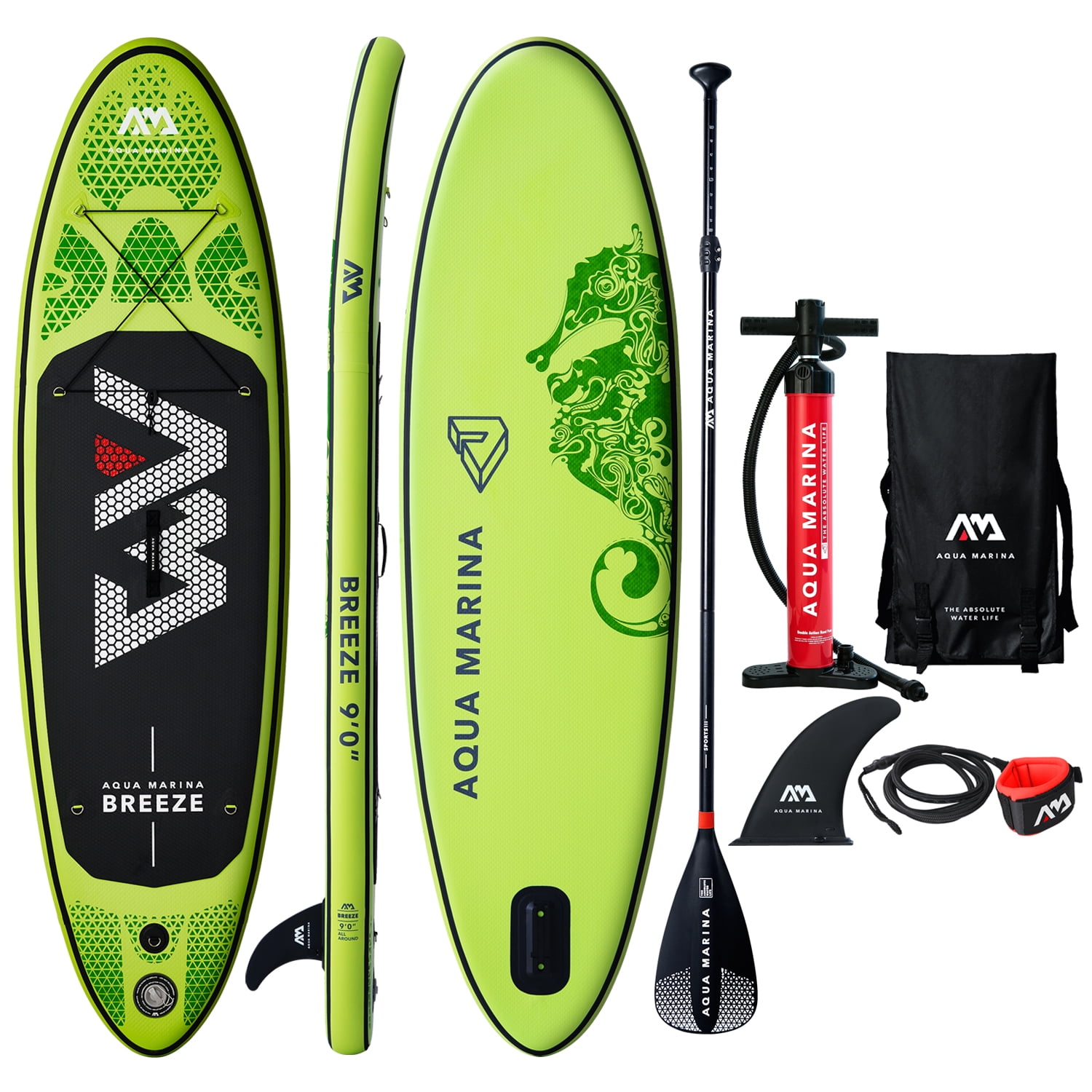 9' Inflatable Stand Up Paddle Board 4.72" Thick Aqua Marina Breeze SUP