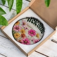 thumbnail image 5 of Cosmos Flowers Home Sweet Home Stained Glass Suncatcher UV Printed Glass Floral Garden Decor Round, 5 of 8