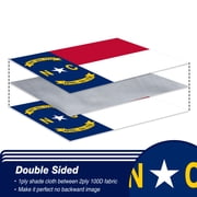 North Carolina State Flag 3x5 ft Double Sided, 3 Ply Durable Polyester, NC Flag with Vibrant Print/4 Rows Hemming/Brass Grommets