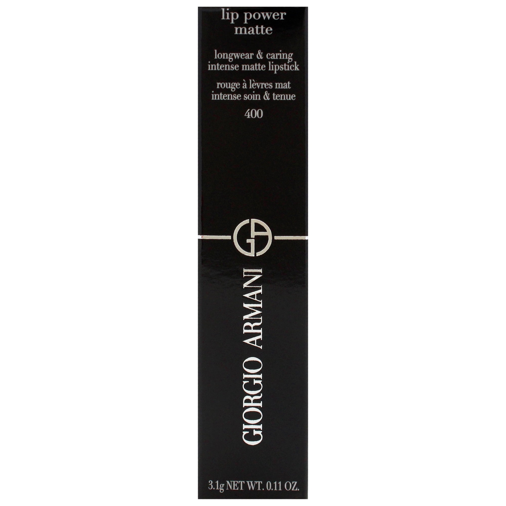 Giorgio Armani Lip Power Matte Longwear Lipstick - 400 Four Hundred , 0.11 oz Lipstick