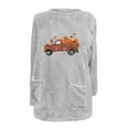 thumbnail image 4 of Dyegold Sherpa Sweatshirt Women Clearance Prime Fleece Crewneck Ladies Fluffy Shirts Pumpkin Truck Print Fuzzy Winter Warm Hoodie Cute Teen Girls Loungewear Casual Tops Graphic Sweater Sweatshirt, 4 of 4