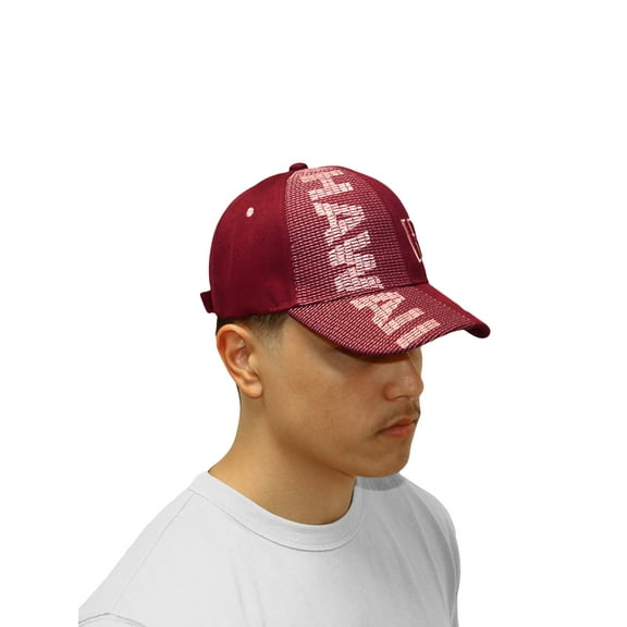 ISLAND CREW HAWAII CAP: Hi Hawaii W/ Island Logo, Burgundy