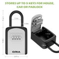 thumbnail image 4 of ORIA Combination Lock Wall Safe, 4.49 in * 3.46 in * 2.32 in Silver, 4 of 7