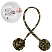 Begleri Fidget Toy,Fidget Beads,Begleri Fidget,Worry Worm,Fidget Beads Skill Toys,Fidget Toys,Parachute Cord and Steel Beads Handmade Fidget Beads(Green 10*1in)Clearance from ANMUYUM