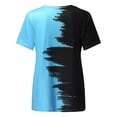 thumbnail image 6 of Outfmvch t shirts for women Short Sleeve T Shirt Colorblock Fashion womens tops shirts for women Blue, 6 of 6