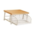 thumbnail image 4 of DimyFew Coffee Station Organizer Wooden Coffee Counter Shelf Iron Rack with Large Capacity Drawer for Cup Snack Tea Bag Storage Suitable for Dining Table Offi Single Layer, 4 of 8