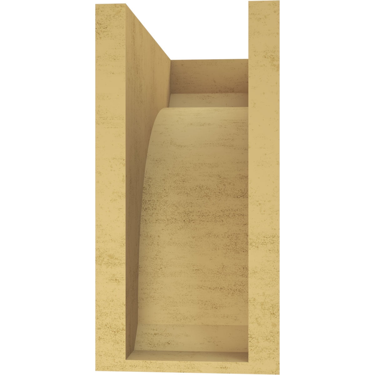6"W x 12"D x 12"H Classic Legacy Rough Cedar Woodgrain TimberThane Corbel, Primed Tan