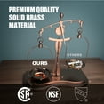 thumbnail image 2 of Akicon Modern Single Hole Bathroom Faucet, Solid Brass Small Bathroom Basin Mixer Tap Hot and Cold Water Faucet-Antique Copper, 2 of 9