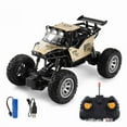 thumbnail image 1 of 1:20 Scale Golden Alloy RC Off-Road Climbing Car with LED Lights - Four-Wheel Drive Remote Control Rock Crawler Toy for Kids Ages 4-6, Educational Off-Road Vehicle Model with Durable Construction and, 1 of 6