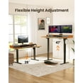 thumbnail image 3 of CHITOOMA 63″ x 28″ Electric Standing Desk with Drawers, Height Adjustable Gaming Desk with Monitor Stand & Storage Shelf, 4 Preset Heights for Home Office, Brown, 3 of 8