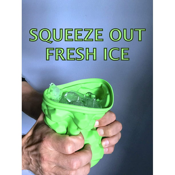 The Ultimate Ice Cube Maker Silicone Bucket with Lid Makes Nugget Ice Chips  for Soft Drinks, Crushed Ice Tray Mold, Wine Chilling Bucket Magic Ice