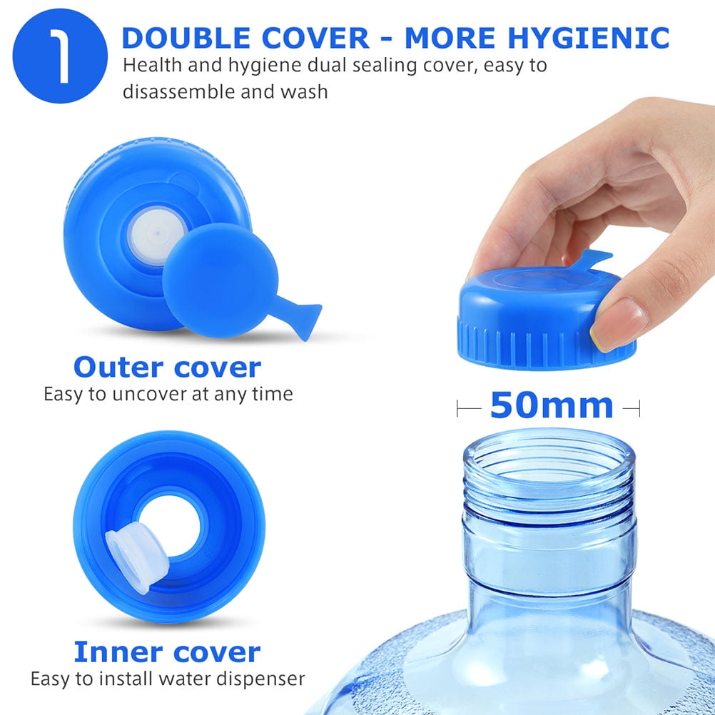 water jug 5 Gallon Water Jug Plastic Reusable Bottle with - 5L Container (13.39X7.09X7.09Inch)