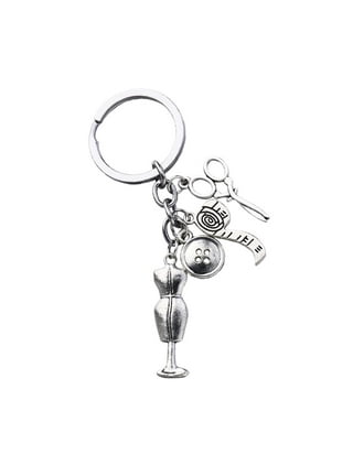 Hemoton Retro Large Circular Shaped Metal Keychain Key Holder Key