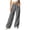 Gray, variant on Corduroy Wide Leg Pants Women High Waist Drawstring Loose Casual Soft Daily Long Trousers with Side Pockets Light Blue XL