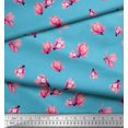 thumbnail image 3 of Soimoi Silk Fabric Magnolia Floral Print Sewing Fabric Yard 42 Inch Wide, 3 of 3