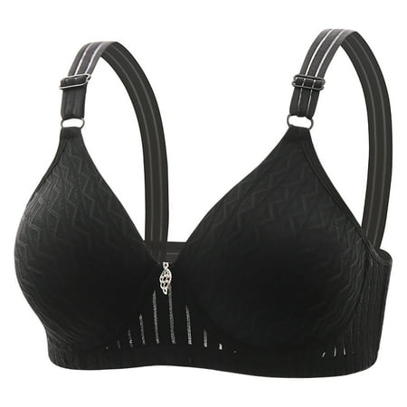 GENGING Bras with Chevron Patterns  Adjustable Straps and Front - Closure Design