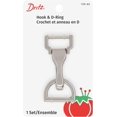 thumbnail image 1 of Dritz 729-65 Large Hook & D-Ring 1 Set, Nickel, 1 of 4