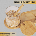 thumbnail image 3 of Bamboo Condiment Container with Lid and Spoon-Condiment Box Set, 3 of 6