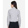thumbnail image 3 of Devon & Jones DG520W Women's Crown Collection Glen Plaid Woven Dress Shirt-White/ Graphite/ Grey Heather-M, 3 of 5