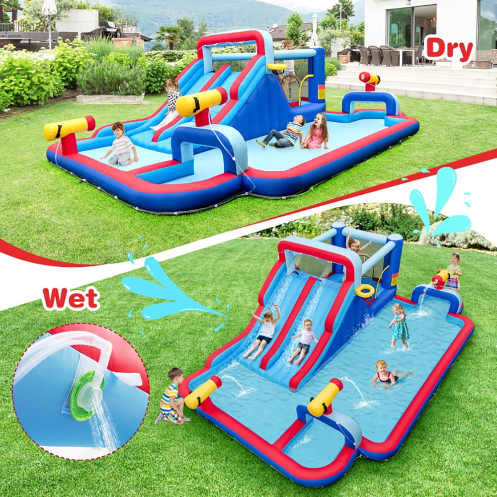 Aimee Lii Inflatable Water Slide Park for Kids Backyard Outdoor Fun (without Blower), Water Slides Inflatables for Kids, Toddlers Boys Girls Backyard Party Gifts