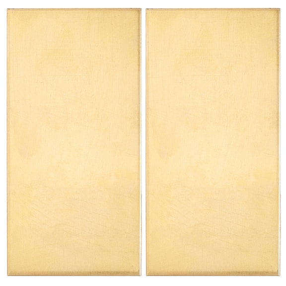 2Pc 4 x 2 Inch Metal Brass Sheet 2mm Thick Solid Brass Plate Unplated Solid Copper Stock Material Sheets