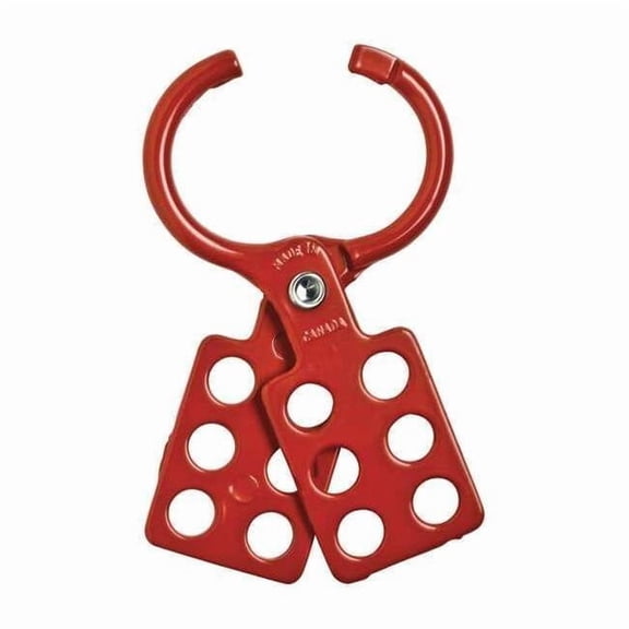 Brady Lockout Hasp,Standard,6 Lock,Red 105721