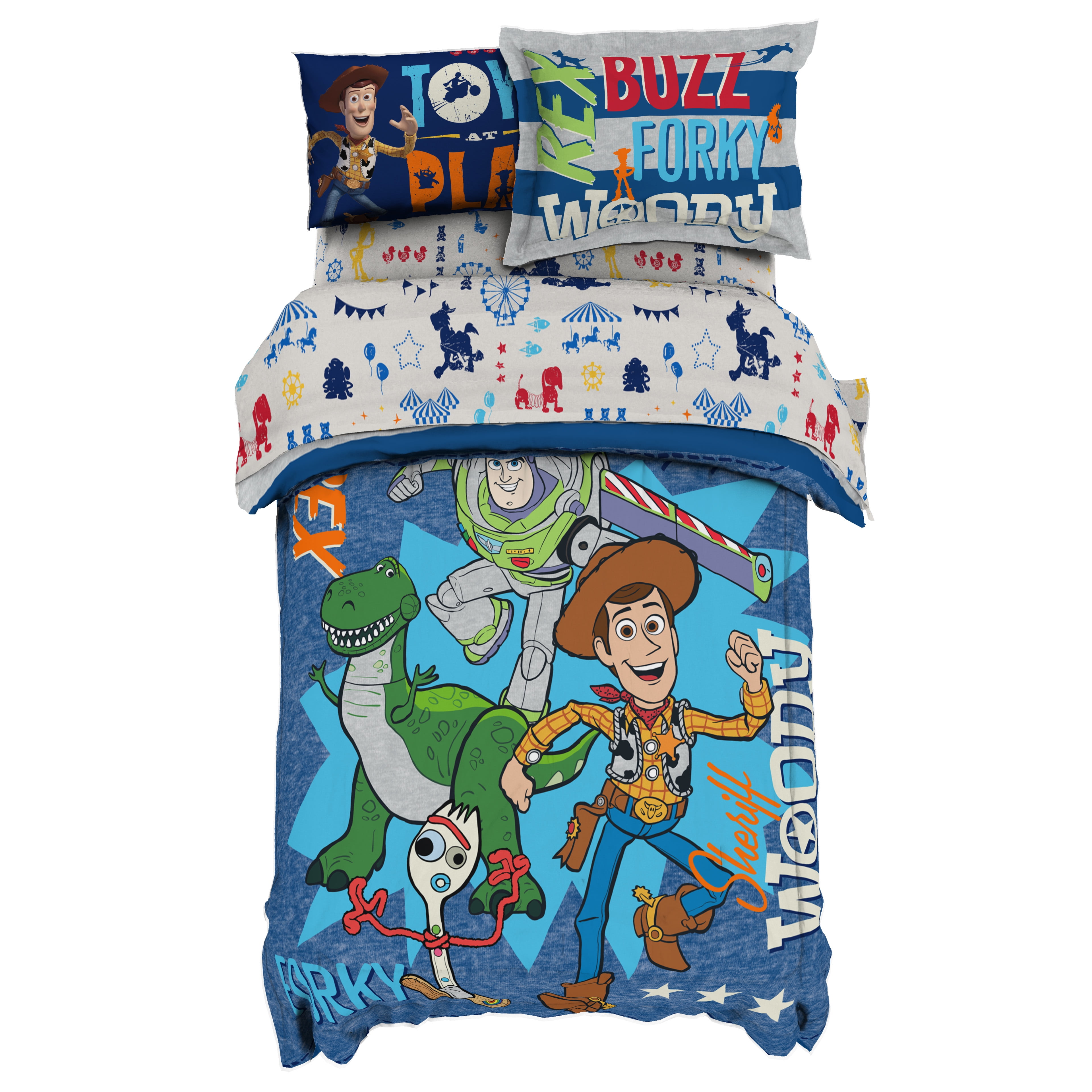 Toy Story 4 Disney Pixar Jumping Beans Reversible Comforter Full Queen Twin NEW 