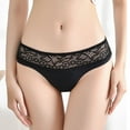 thumbnail image 5 of RYRJJ Womens Underwear Cotton Bikini Panties High Cut Sheer Lace Panty Stretch Soft Underpants Sexy Ladies Briefs(Black,L), 5 of 9