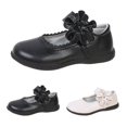 thumbnail image 4 of GiLiling Ballerines Mary Jane à Fleurs pour Filles, Bride Ajustable, Bout Rond Classique, Chaussures d'École, Semelle Souple Antidérapante, Ballerines de Performance pour Élèves et Enfants (Noir, 12-12,5 Ans), 4 of 6