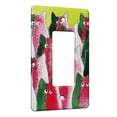 thumbnail image 1 of KuzmarK™ 1 Gang Rocker Wall Plate - Watermelon Kitties Abstract Cat Art by Denise Every, 1 of 1