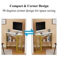 thumbnail image 4 of VECELO Student Study Workstation with Keyboard Tray and Shelf Corner Desk, Gold, 4 of 9